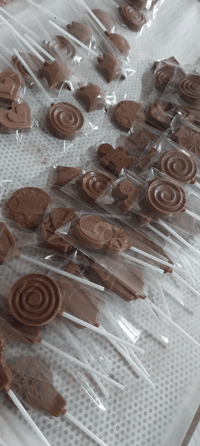 Sucette chocolat au lait 